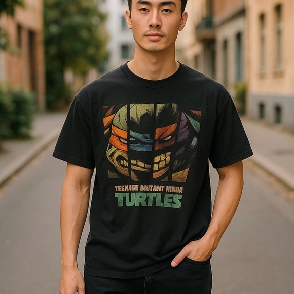 Nickelodeon Teenage Mutant Ninja Turtles Men's size 2x Black Tee - Picture 1 of 5